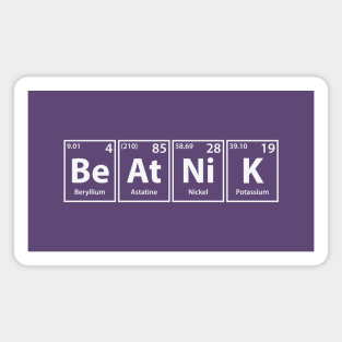 Beatnik (Be-At-Ni-K) Periodic Elements Spelling Magnet